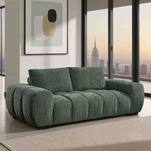 Sienna 3 Seater Fabric Sofa Hunter Green