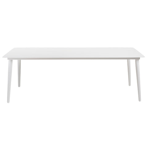 Sicily Outdoor Aluminium Rectangle Dining Table White 220cm