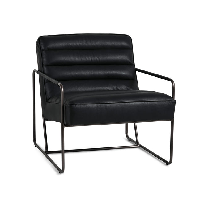 Soho Lounge Chair Graphite Black Leather