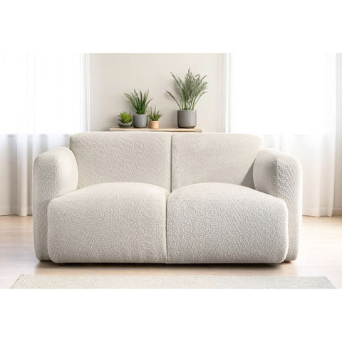 Talia 2 Seater Fabric Sofa White