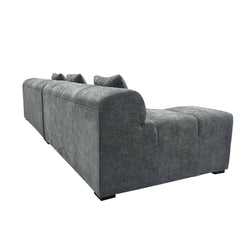 Amalfi 3 Seater Sofa Pebble Grey Fabric Replica