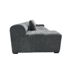 Amalfi 3 Seater Sofa Pebble Grey Fabric Replica