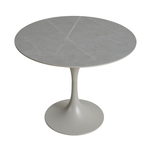 Verona Outdoor Round Dining Table Grey - Glicks Furniture