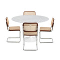 Tulip Dining Table & Cesca Dining Chairs – 5 Piece Dining Set - Glicks Furniture