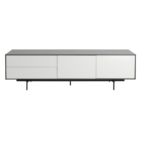 Argo Small Entertainment Unit 180cm Grey White - Glicks Furniture