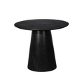 Moon Round Dining Table Black 90cm - Glicks Furniture