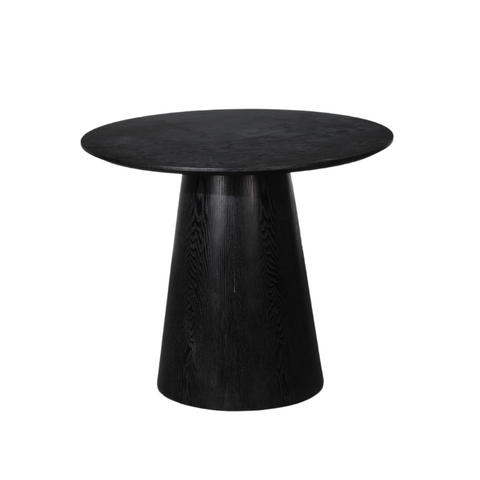 Moon Round Dining Table Black 90cm - Glicks Furniture