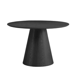 Moon Round Dining Table Black 120cm