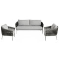 Noosa Outdoor 3 Piece Lounge Set Grey - Glicks Furniture