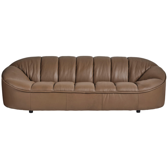 Venice 3 Seater Mocha Brown Leather Sofa