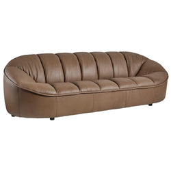 Venice 3 Seater Mocha Brown Leather Sofa
