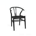 Wishbone CH24 High Back Dining Chair Replica Black