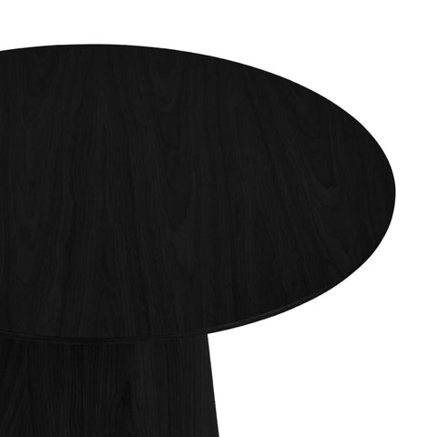 Moon Round Dining Table Black 90cm