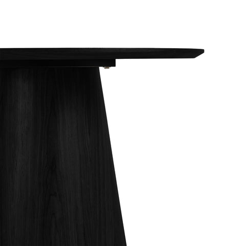 Moon Round Dining Table Black 90cm