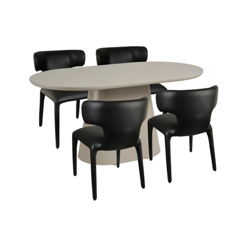 Lorenzo Dining Table & Aspen Dining Chairs – 5 Piece Dining Set - Glicks Furniture