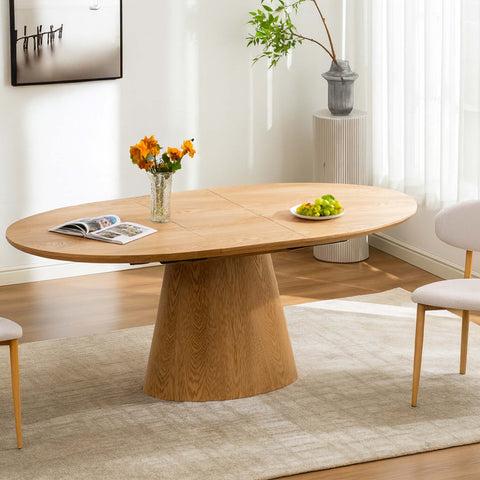 Louie 160-200cm Oval Extension Dining Table Oak