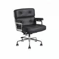 Eames Office Work Chair Black Genuine Leather Replica - Glicks Furniture