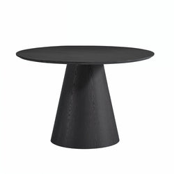 Moon Round Dining Table Black 120cm