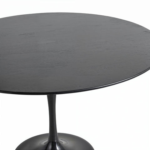 Tulip Dining Table Black Veneer Top 100cm Eero Saarinen Replica