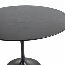 Tulip Dining Table Black Veneer Top 120cm Eero Saarinen Replica