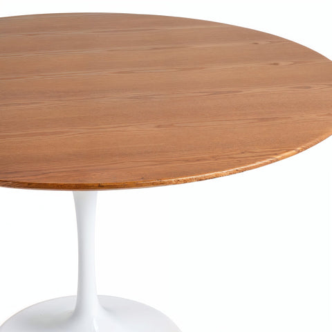 Tulip Dining Table Walnut Veneer Top 100cm Eero Saarinen Replica - Glicks Furniture