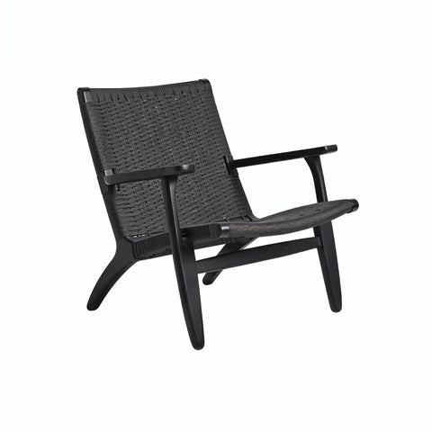 Hans Wegner Ch25 Easy Chair Replica Black Ash - Glicks Furniture