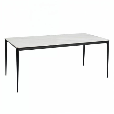 Megan Ceramic Dining Table 180cm White - Glicks Furniture