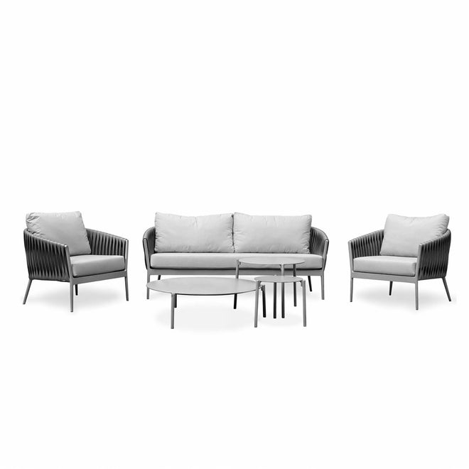 Noosa Outdoor 6 Piece Lounge Set Grey