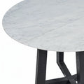 Carlos Marble Dining Table 115cm Black Ash Wood - Glicks Furniture