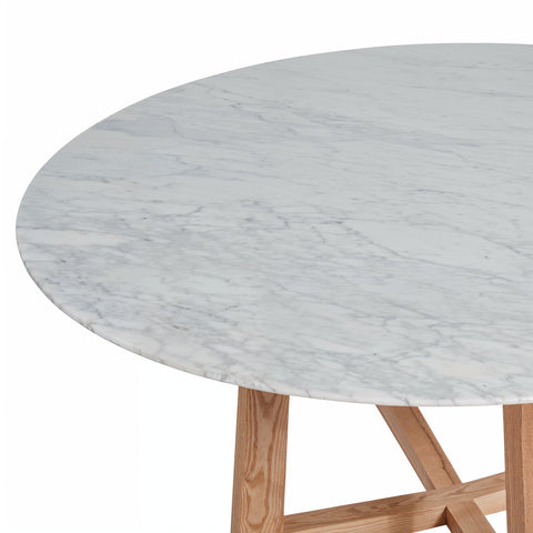 Carlos Marble Dining Table 150cm Natural Ash Wood