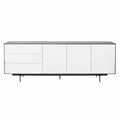 Argo Large Sideboard 208CM Matte Grey With White - Glicks Furniture