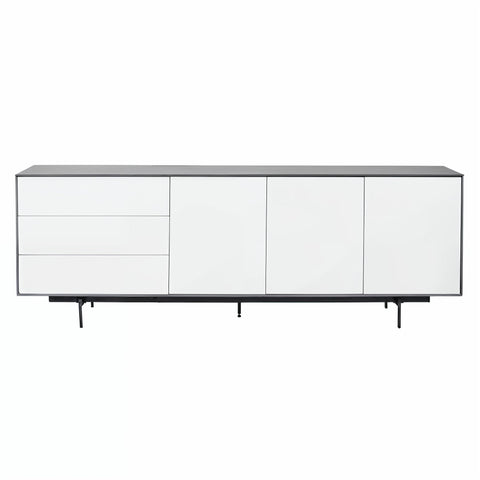 Argo Large Sideboard 208CM Matte Grey With White