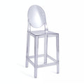 Ghost Bar Stool With Back Clear Philippe Starck Replica - Glicks Furniture