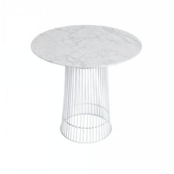 Warren Platner White Marble Dining Table 80cm Replica