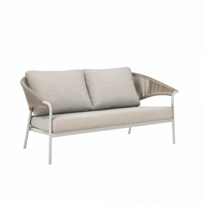 Mykonos Outdoor 3 Seater Sofa Ivory White