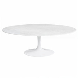 Tulip Oval Coffee Table Marble Eero Saarinen Replica