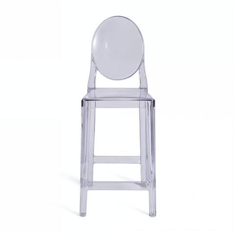 Ghost Bar Stool With Back Clear Philippe Starck Replica - Glicks Furniture