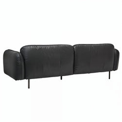 Jasper 3 Seater Slate Grey Leather Sofa