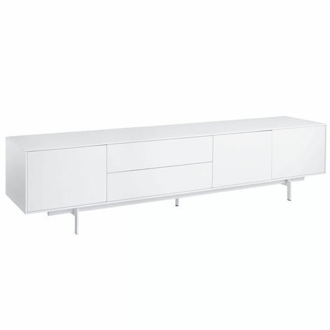 Argo Large Entertainment Unit 208cm White - Glicks Furniture