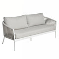 Giovanni Outdoor 3 Piece Lounge Set White - Glicks Furniture