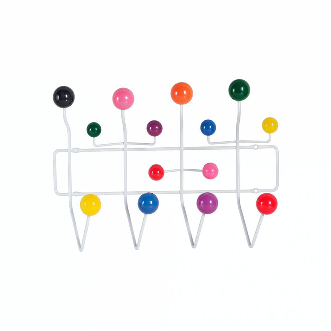 Eames Coat Hanger Multicolour Balls On White Frame Replica