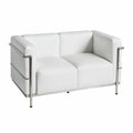 Le Corbusier LC3 Leather 2 Seater White Replica - Glicks Furniture