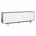 Argo Large Sideboard 208CM Matte Grey With White - Glicks Furniture