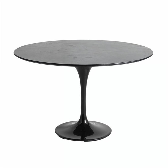 Tulip Dining Table Black Veneer Top 120cm Eero Saarinen Replica