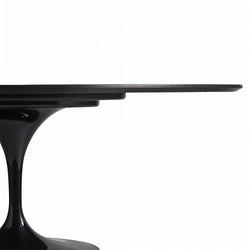 Tulip Oval Dining Table 200cm Black Ash Top Eero Saarinen Replica