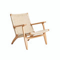 Hans Wegner Ch25 Easy Chair Replica Cream - Glicks Furniture