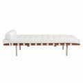 Barcelona Daybed White Leather Replica - Glicks Furniture