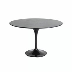 Tulip Dining Table Black Veneer Top 100cm Eero Saarinen Replica