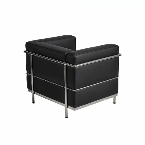 Le Corbusier LC3 Leather Chair Seater Black Replica - Glicks Furniture