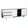 Argo Large Sideboard 208CM Matte Grey With White - Glicks Furniture